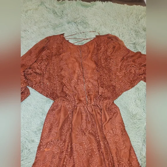 Zimmermann Alchemy Twine Embroidery Copper Dress Size 1 US 4-6 - Picture 9 of 15